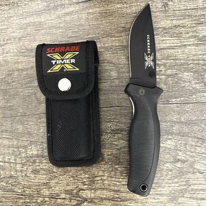 Schrade X-Timer Knife XT7B Black With Nylon Case USA Survival Tactical